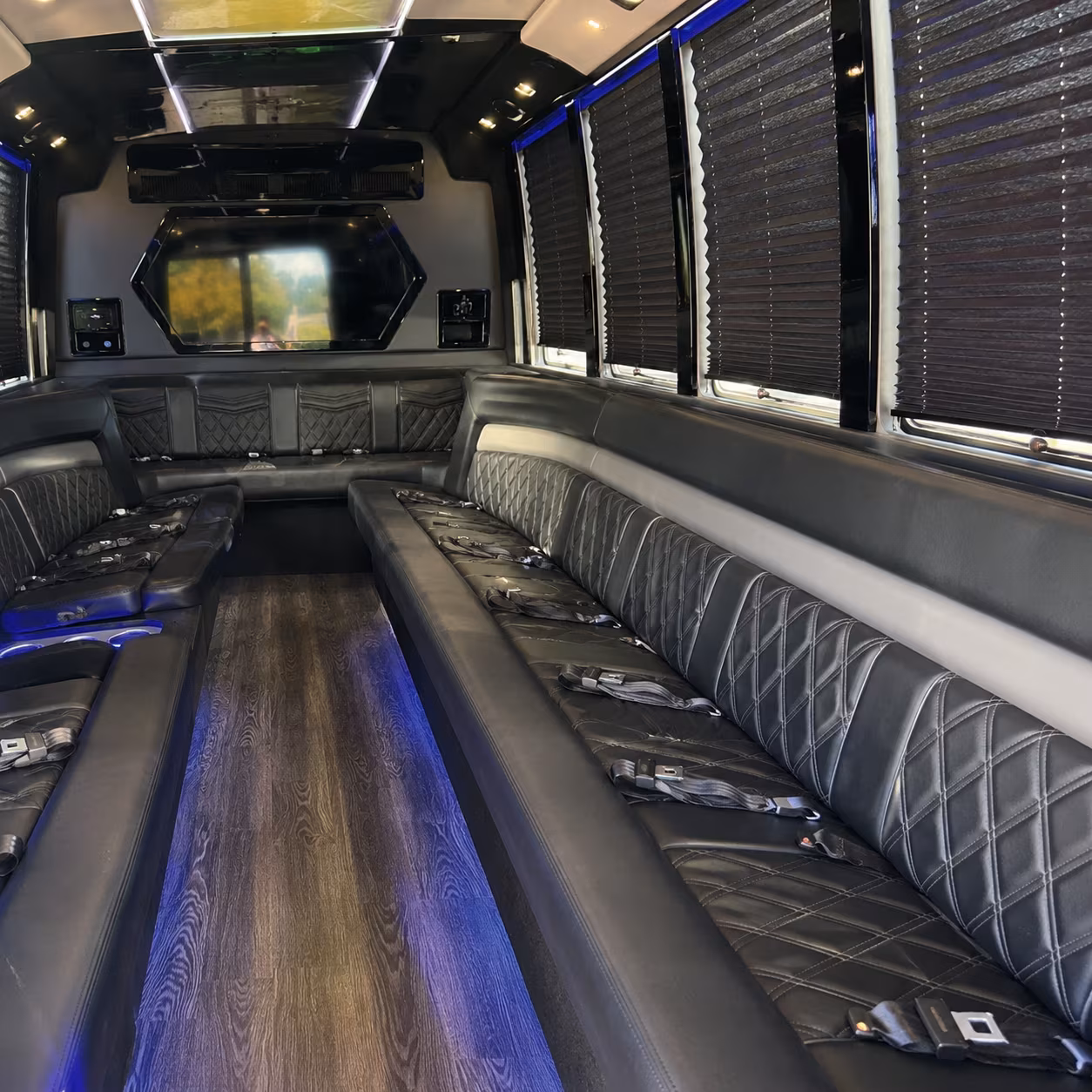 Arlington Birthday, Sweet 16, & Quinceañera Transportation party bus exterior