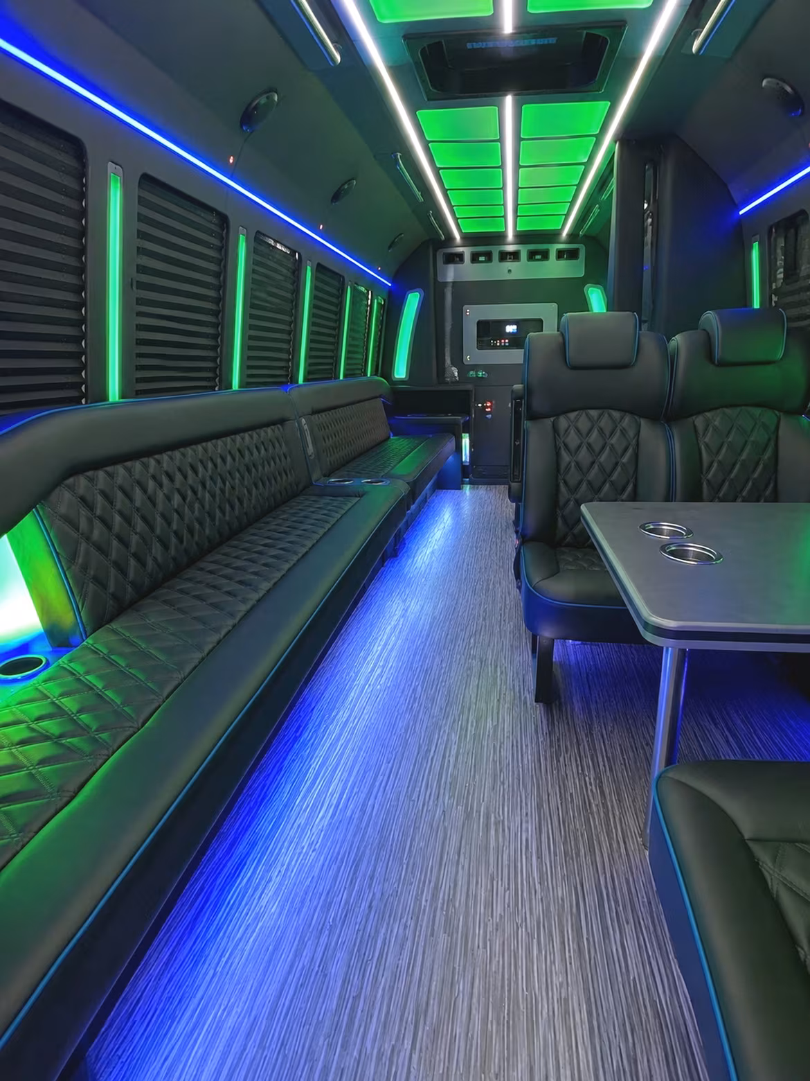 Arlington Concert & Music Festival Transportation party bus interior