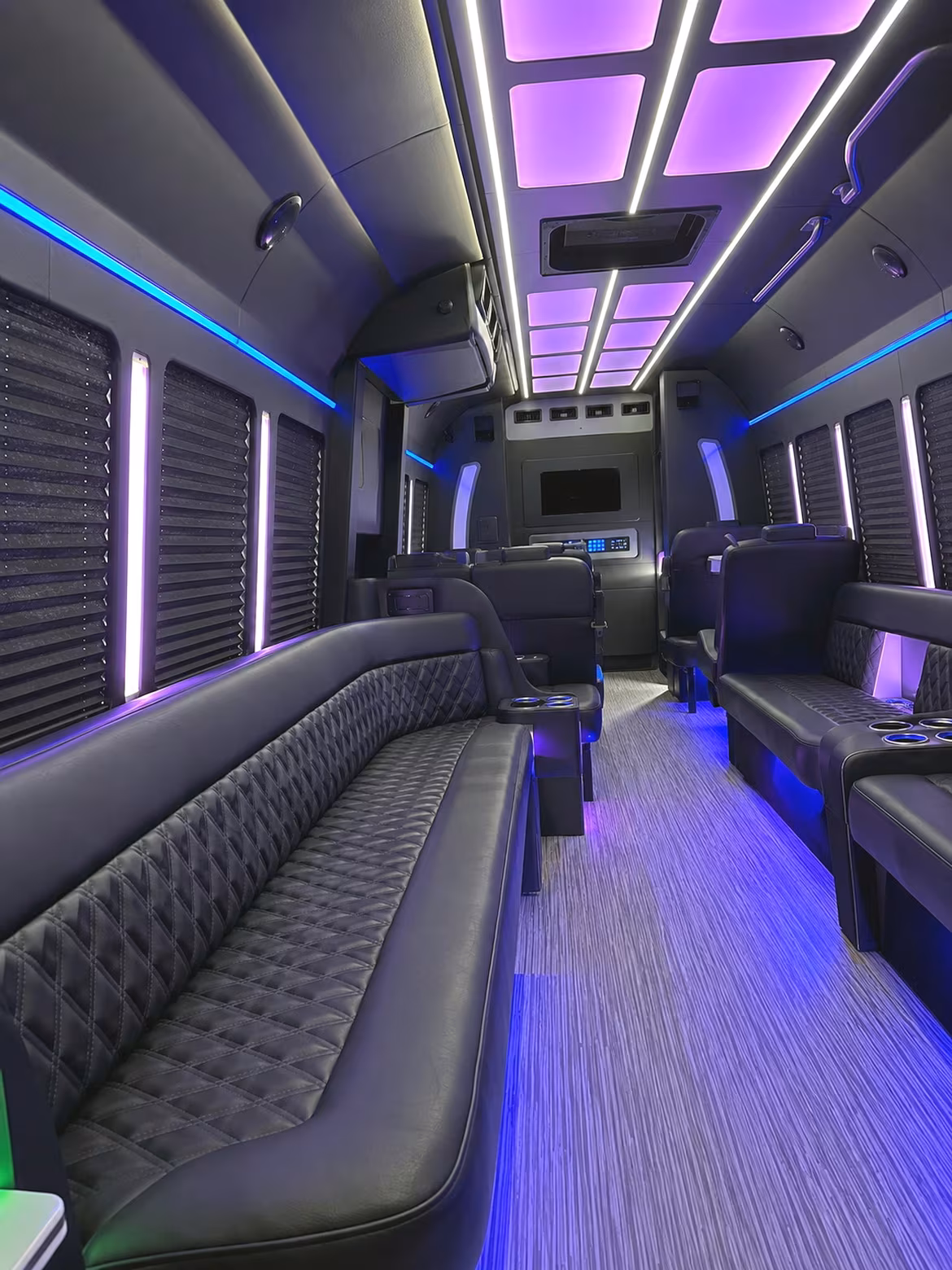 Arlington Prom & Homecoming Transportation party bus interior