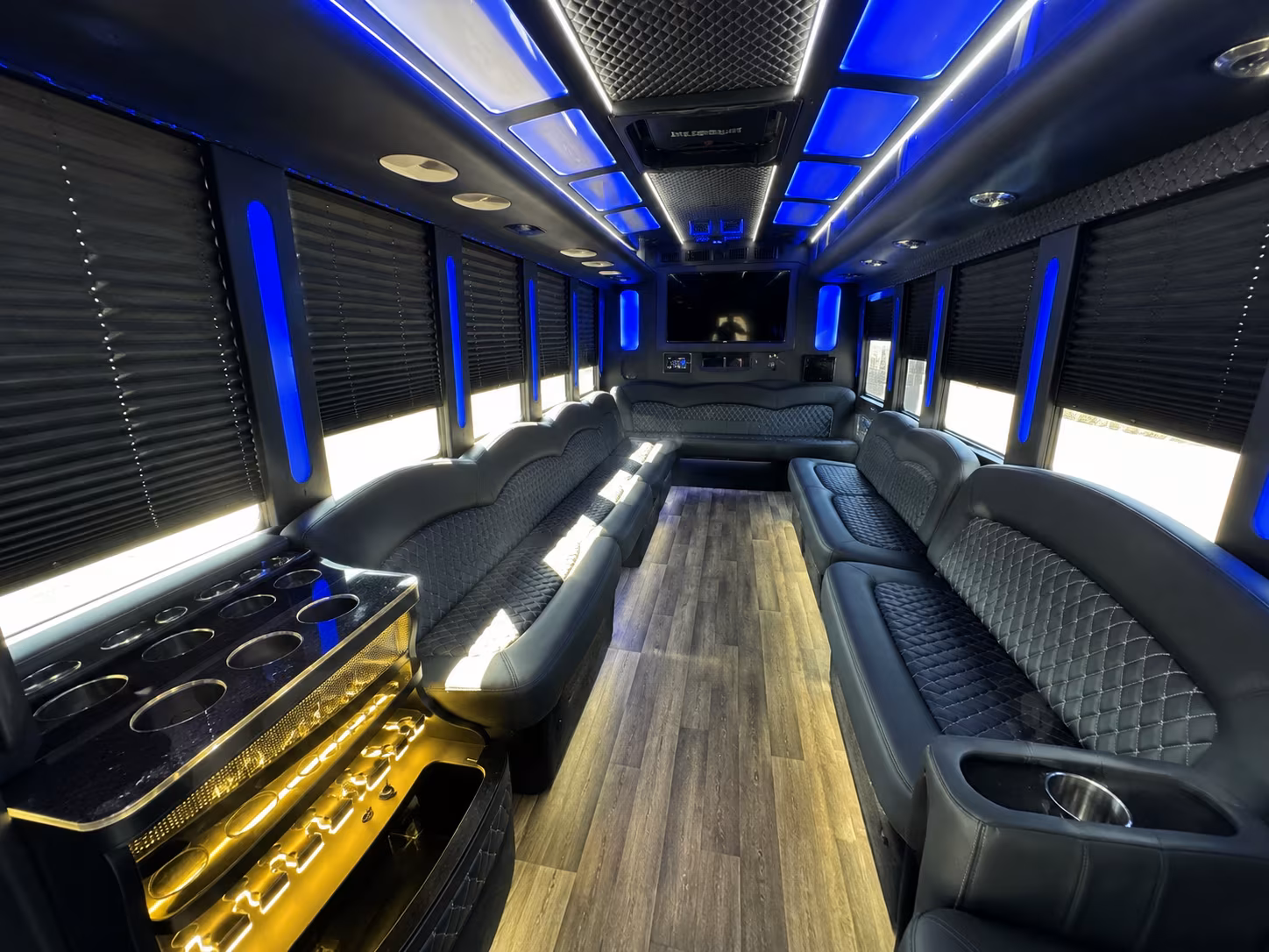 Arlington Prom & Homecoming Transportation party bus exterior
