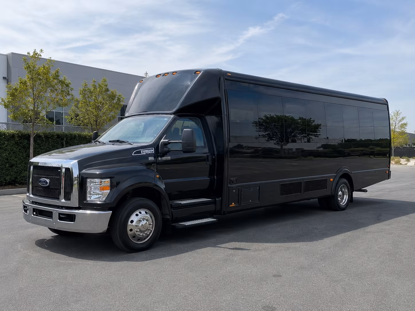 Arlington Wedding Transportation party bus exterior