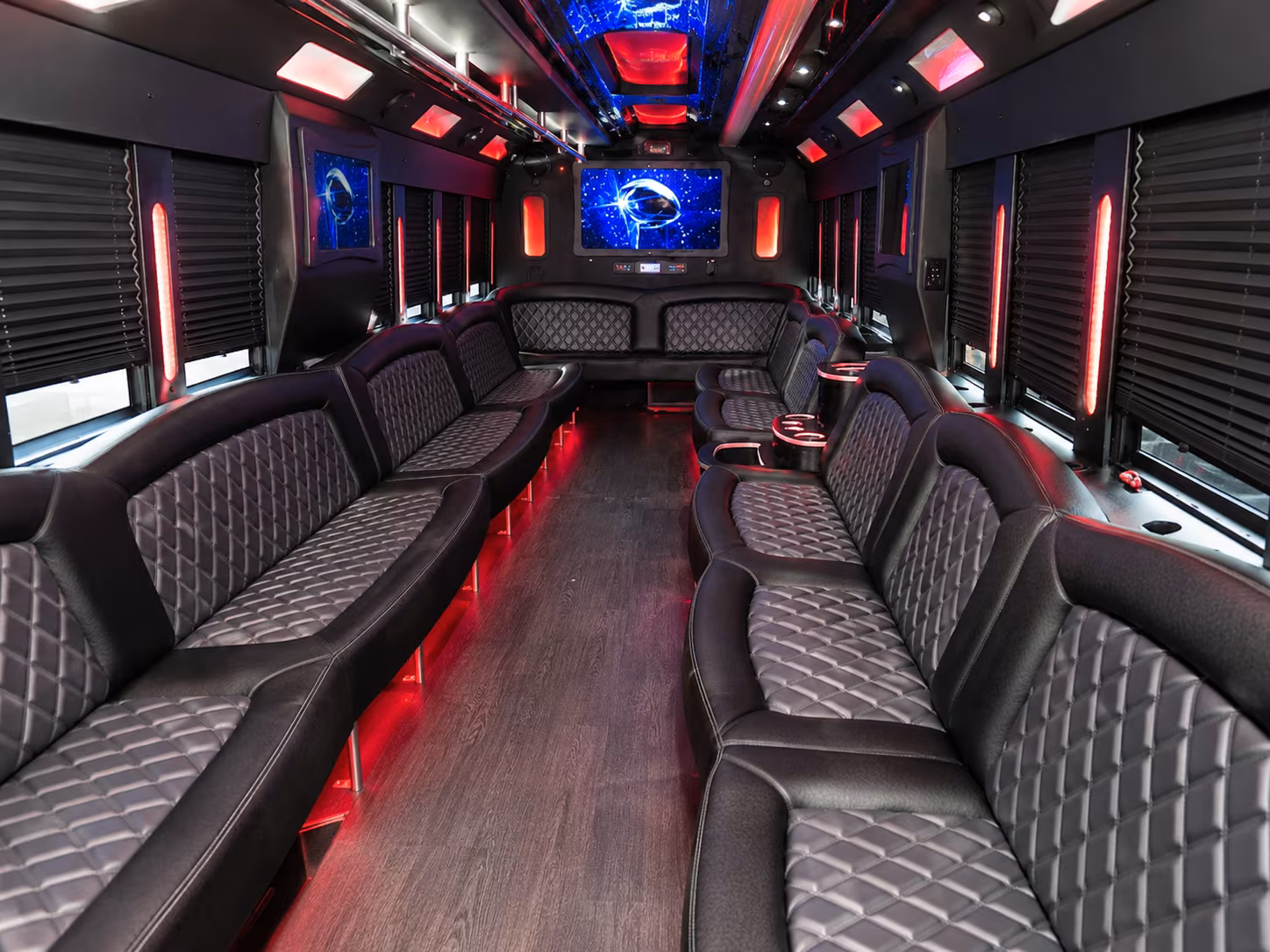 Arlington Wedding Transportation party bus exterior