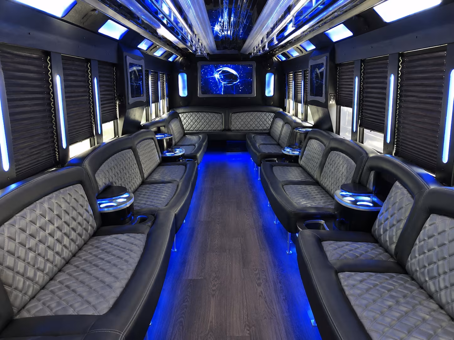Arlington Wedding Transportation party bus exterior