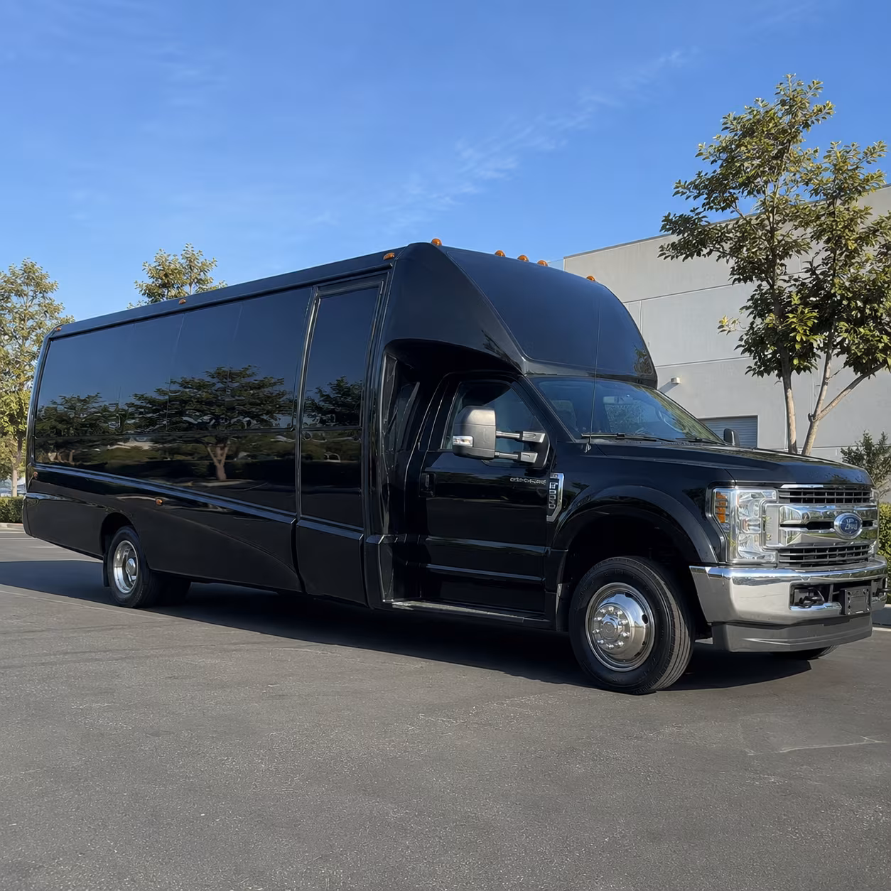 Arlington Wedding Transportation party bus exterior