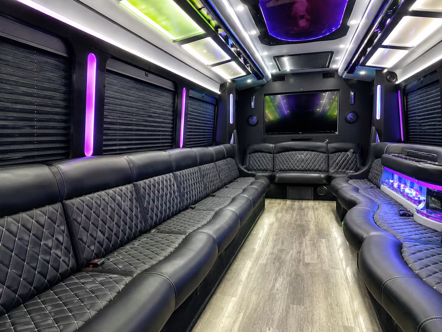 Arlington Winery Tour & Pub Crawl Transportation party bus interior