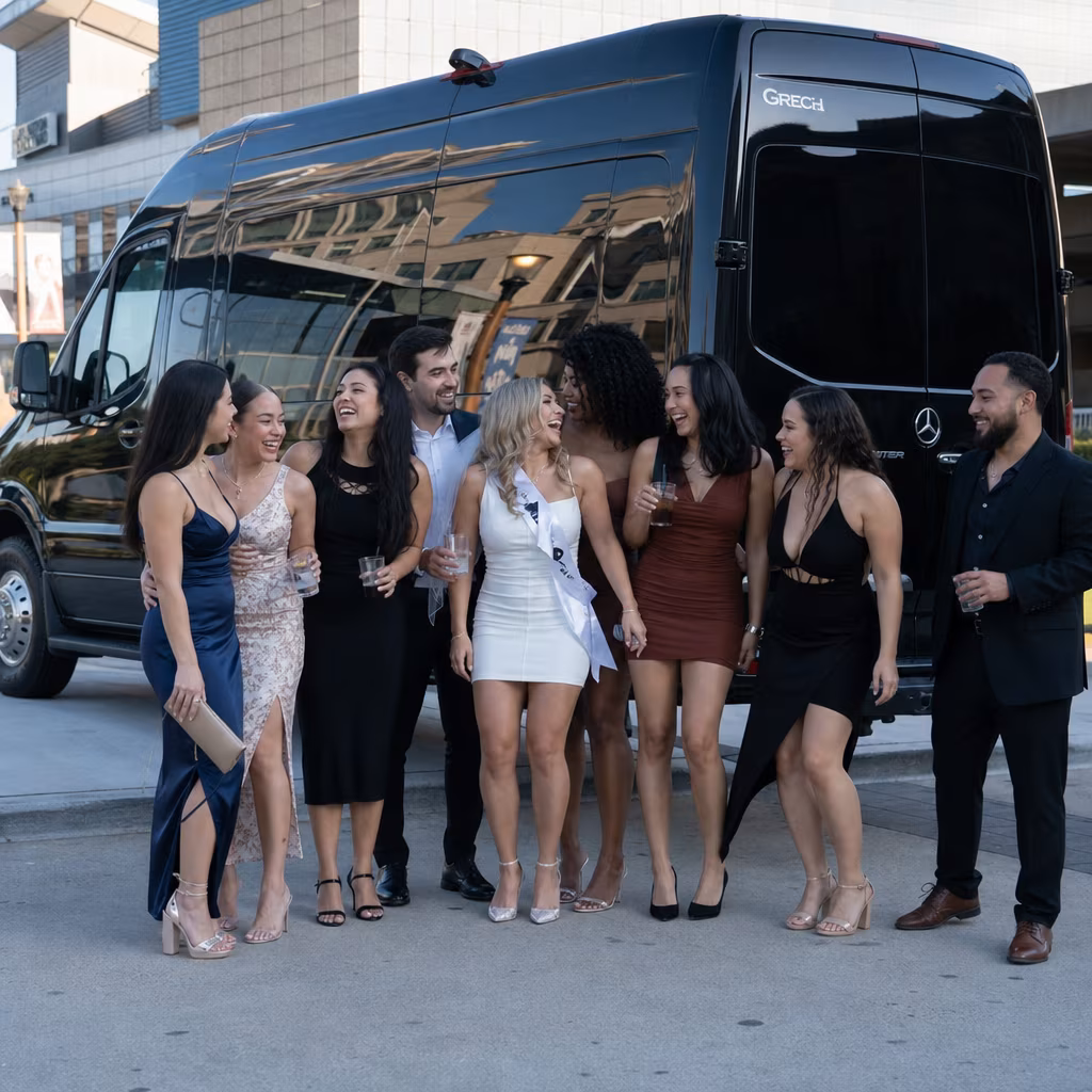 Bachelor and bachelorette party bus
